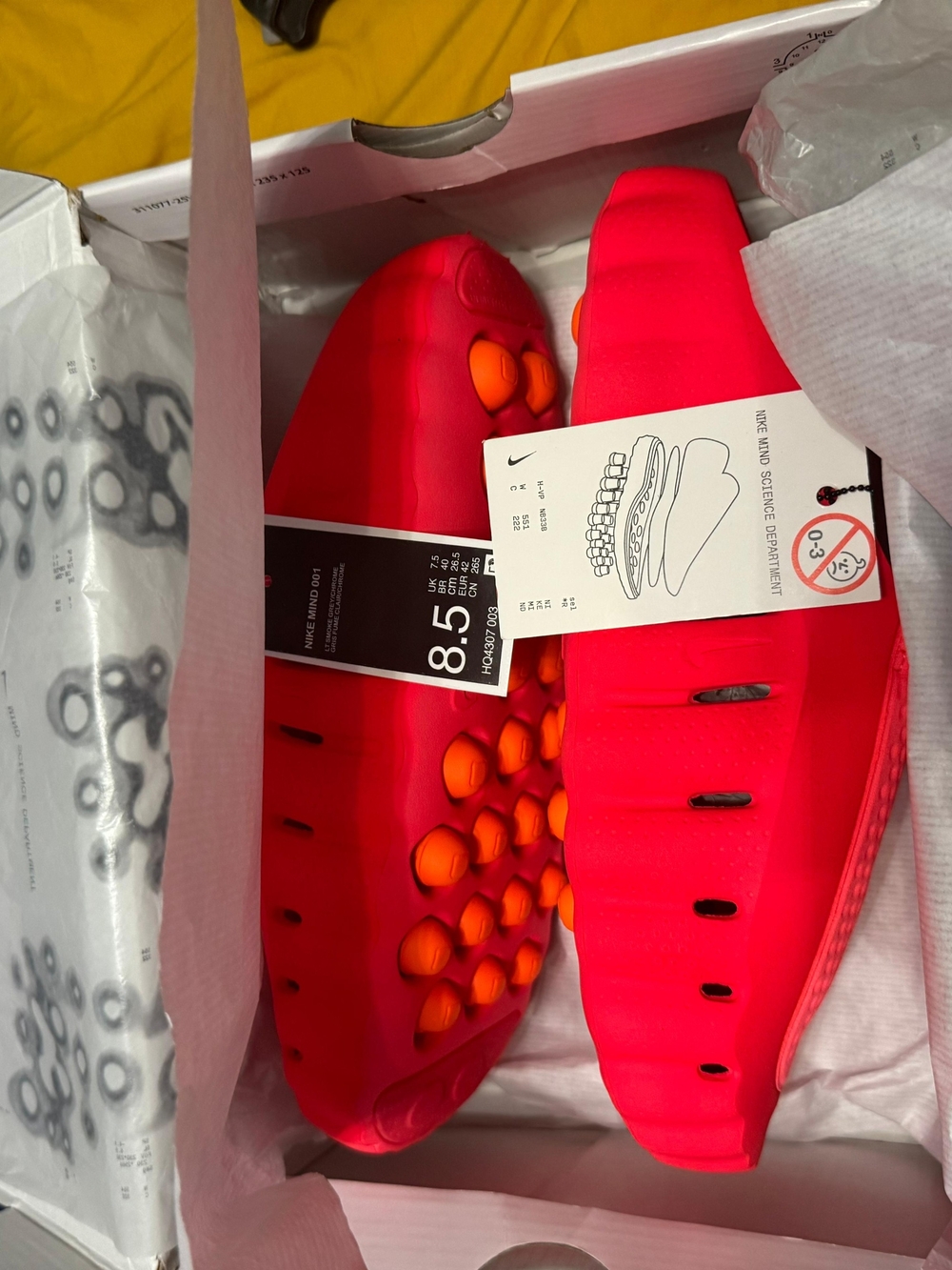 Nike Men's Neon Pink Slip-On Sandals - Picture 2 of 7